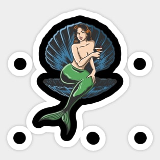 Oysters mermaid Sticker